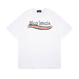 BLCG LENCIA 2023 Summer New 250g 100% Cotton Fabric T-shirt Men High Quality Print Colour Drop Sleeve Loose Tshirts Oversize Tops 2023231