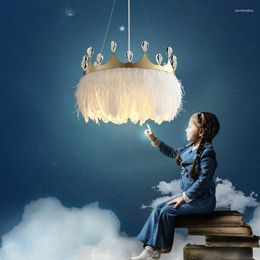 Chandeliers Led Art Chandelier Pendnat Lamp Light Modern Nordic Luxury Crystal Round Children's Room Bedroom Indoor