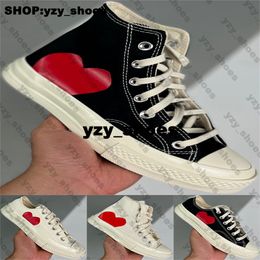 Mens Casual Shoes Running Chucks Taylors All Star 70 Hi Size 5 11 Sneakers CDG Trainers Us5 Designer Women Commes des Garcons PLAY Us 5 9186 White True heart Chaussures