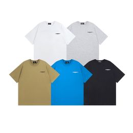 BLCG LENCIA 2023 Summer New 250g 100% Cotton Fabric T-shirt Men High Quality Print Colour Drop Sleeve Loose Tshirts Oversize Tops 2023140