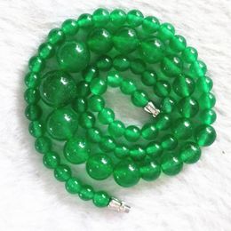 Chains Malaysia Jades Natural Stone Chalcedony 6-14mm Round Beads Diy Jewellery Necklace Making 18"8