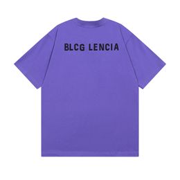 BLCG LENCIA 2023 Summer New 250g 100% Cotton Fabric T-shirt Men High Quality Print Colour Drop Sleeve Loose Tshirts Oversize Tops 2023267