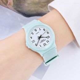 Wristwatches Fashion Waterproof Casual Sport Watch For Women Calendar Simple Unisex Gel Band Quartz