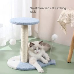 Cat Climbing Tree Cat Scratcher With Hanging Ball, Cats Scratching Post Jumping Tower Cat Teaser Toy