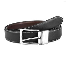 Belts Fashion Classic Real Leather Reversible Buckle Belt For Men