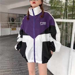 Women's Jackets Jacket Women Harajuku Lamb Wool Y2k Bomber Fashion College Femme Uniform Varsity Baseball Female Oversized Streetwear