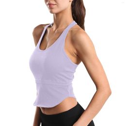 Women's Tanks Ladies Tight Fitness Yoga Outfits Sexy Backless Slimming Vest Tops Sleeveless Summer Clothes Sports Running