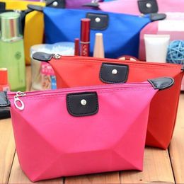 Cosmetic Bags Mini Water Bag Female Simple Portable Large Capacity Lipstick Storage Solid Zipper Cute Square Makeup