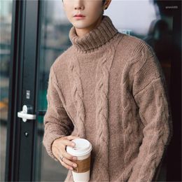 Men's Sweaters Turtleneck Sweater Korean Style Loose Lazy Lapel Knit Early Winter 2023 Thick Brand Clothing