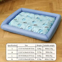 Summer Pet Mat Dog House Cat Bed Cool Breathable Ice Pad Pet Beds For Small Large Dogs Puppy Kitten Soft Nest Dog Supplies