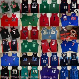 Authentic Double Embroidered Classic Retro Eastern Basketball 7 Carmelo Anthony Jersey Derrick Rose Kevin Garnett Spud Webb Vince Carter Allen Iverson McGrady