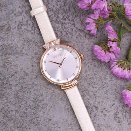 Wristwatches Lady Women's Watch Japan Quartz Elegant Aquarius Fashion Crystal Hour Bracelet Leather Clock Girl's Birthday Gift Julius Box