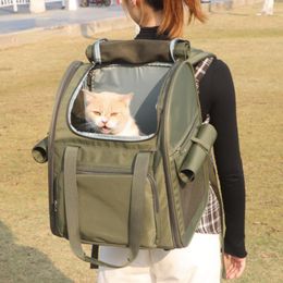 Dog Car Seat Covers Foldable Portable Cat Carry Bag Large Space Mesh Transporter Breathable Carrying Cats Backpack Outdoor Mochila Gato Pet