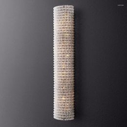 Wall Lamp Luxury Crystal Clear/Amber Sconce Foyer Cristal Light Fixture Home Decor Bedroom Corridor Lights