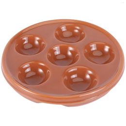 Dinnerware Sets Escargot Dish Ceramic Plates Dinnerware: Snail 6 Holes Tray For Home Kitchen Barbecue Grilling