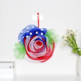 Decorative Flowers Fashion Hanging Gauze Garland American Day Party Supplies Eco-friendly Wreath Sequins Design Scene Layout Prop