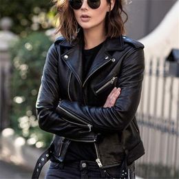 Pants Korean Version of Slim Pu Leather Jacket Women 2022 Autumn Winter New Motorcycle Long Sleeve Leather Short Coats