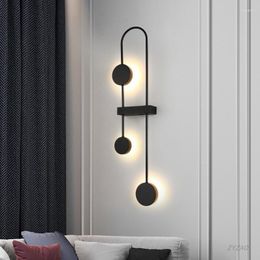 Wall Lamps Post-modern Iron Nordic Bedroom Living Room Simple Lights Creative Aisle E Corridor Bedside Decor Sonce