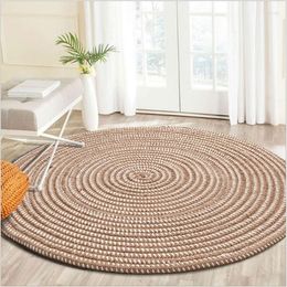 Carpets Knit Round For Living Room Computer Chair Area Rug Children Play Tent Floor Mat Cloakroom Rugs And