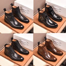 Designers Boots Fashion Martin Boots Men Business Office Work Formal Dress Shoes Brand Designer Party Wedding Ankle Boots Size 38-45 With Box