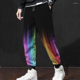 Men's Pants 2023 Four Seasons Europe And America Clothing Loose Casual Youth Trend Printed Fashion Sports Elastic Waist Trousers