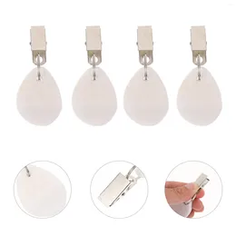 Table Cloth 4 Pcs Cover Clip White Windproof Tablecloth Weights Holders Picnic Stone Hanger Home Accessories Skirt