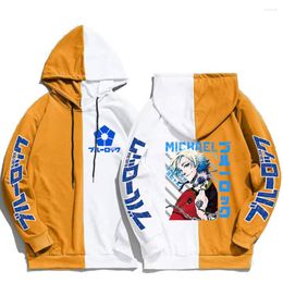 Men's Hoodies Anime BLUE LOCK Ulzzang Pullover Y2k Tops Man Oversized Sweatshirts Hip Hop Streetwear Women Korean Tracksuit Harajuku