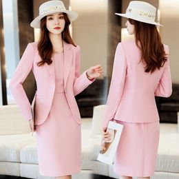 Work Dresses Women Dresss Suits With Tops And Dress Business Wear Blazers Fashion Styles Ladies Office Professional Set