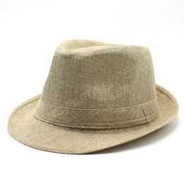 Solid Straw Hat Women's Summer Sun hats England Panama Top Men's Sunvisor Beach Outdoor Chapeau Jazz Hat
