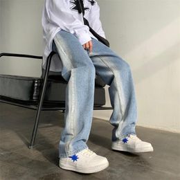 Men's Jeans 2023 Spring Summer Man Distressed Tie Dye Casual Pants Hip Hop Baggy Denim Trousers Oversize Streetwear Clothing Black