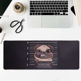 Mouse Pad Cartoons Cute Keyboard Pad Non-Slip Water-Resistant Rubber Base Computer Keyboard Mouse Mat 35.4 X 15.7-in 3 Funny Dog