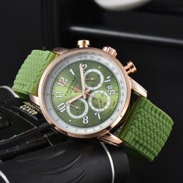 Men's business fashion waterproof watch CPD brand six hands calendar full function watch running seconds sports cool classic resin strap