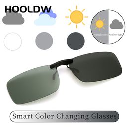 Rimless Flip Up Clip On Sunglasses Men Women Polarised Driving Fishing Cycling Night Vision Glasses Myopia Clip on Eyeglasses