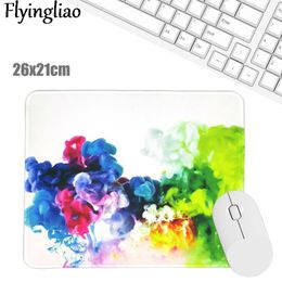 Colourful smoke 3mm Mouse Pad Small Cute Girl Cartoon Game Ins Computer Office Oversized Thickened Table Mat