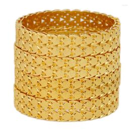 Bangle Dubai Colour Bangles For Women Gold Plated African Hard Bracelets Charm Wedding Ethiopian Arabic Hand Jewellery Luxury