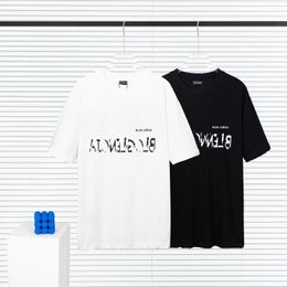 BLCG LENCIA 2023 Summer New 250g 100% Cotton Fabric T-shirt Men High Quality Print Color Drop Sleeve Loose Tshirts Oversize Tops 202386