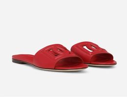 Designer slipper sandal leather cut-out slide luxury design woman sandal slipper flats D-Logo cut out leather slides cutout style open toe summer pop sandals with box
