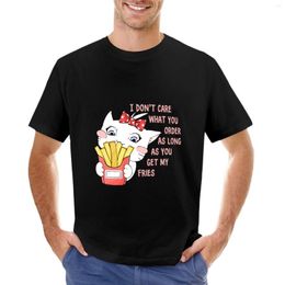 Men's Polos I Don't Care What You Order As Long Get My Fries! T-Shirt Custom T Shirt Plain White Shirts Men