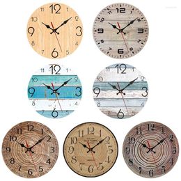 Wall Clocks Vintage Wood Clock Hanging Digital Wooden Ornament For Children Room Kid Kindergarten