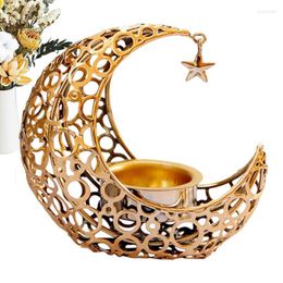 Candle Holders Tealight Holder Eid Moon Shaped Collectible Tea Light Stand Decorative For Dinning Table Centerpiece