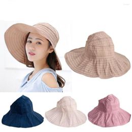 Cycling Caps Wide Large Brim Sun Hats Foldable Beach Hat Casual Straw Cap For Summer Women Girls