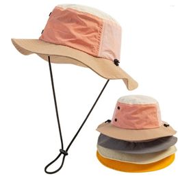 Cycling Caps Sun Protection Bucket Hat Quick-dry Fisherman Panama Anti-UV Wide Brim Breathable Summer Man Women