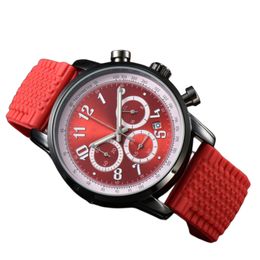 Mens Watches High Quality Full Function Chronograph Designer Watches Mission To Mercury Rubber Watches Quartz Clock Relogio Masculino