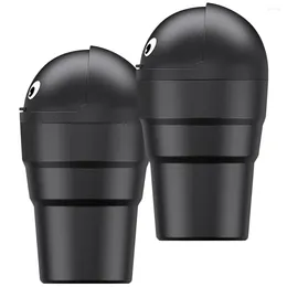 Interior Accessories 2pcs Small Cars For Car Cup Holder Trash Can Trashcan Accessory