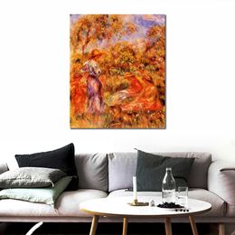 Landscape Paintings by Pierre Auguste Renoir Women Child in Landscape Impressionist Landscape Handmade Oil Artwork Home Decor