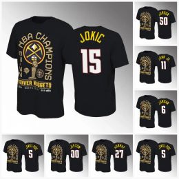 Nugget 15 Jokic 2023 Finals Champions Baksetball T-Shirt Jamal 27 Murray Bruce 11 Brown Michael Porter Jr. Kentavious 5 Caldwell-Pope 32 Green 50 Gordon