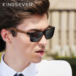 Sunglasses KINGSEVEN Brand TR90Natural Walnut Wooden Men Women Polarized UV400 Lens Retro Glasses Reinforced Hinge Eyewear 230707