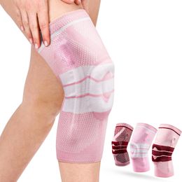 Unisex Hinged Knee Brace, Elastic Compression Knee Brace, Open Patella Wrap for Knee Pain, Swelling, Meniscus Tear 1PC