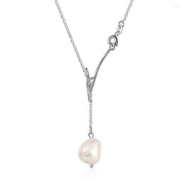 Pendant Necklaces Fashion Short Collarbone Chain Baroque Freshwater Pearl Necklace With Branch For Women