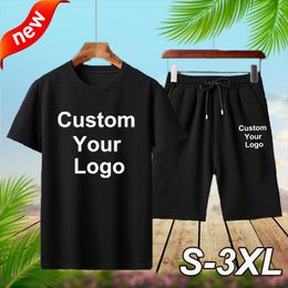 Pants Men Fashion Custom Your Soft Comfortable Breathable Summer Suit High Quality T Shirts + Shorts Suit Sports Jogging Set